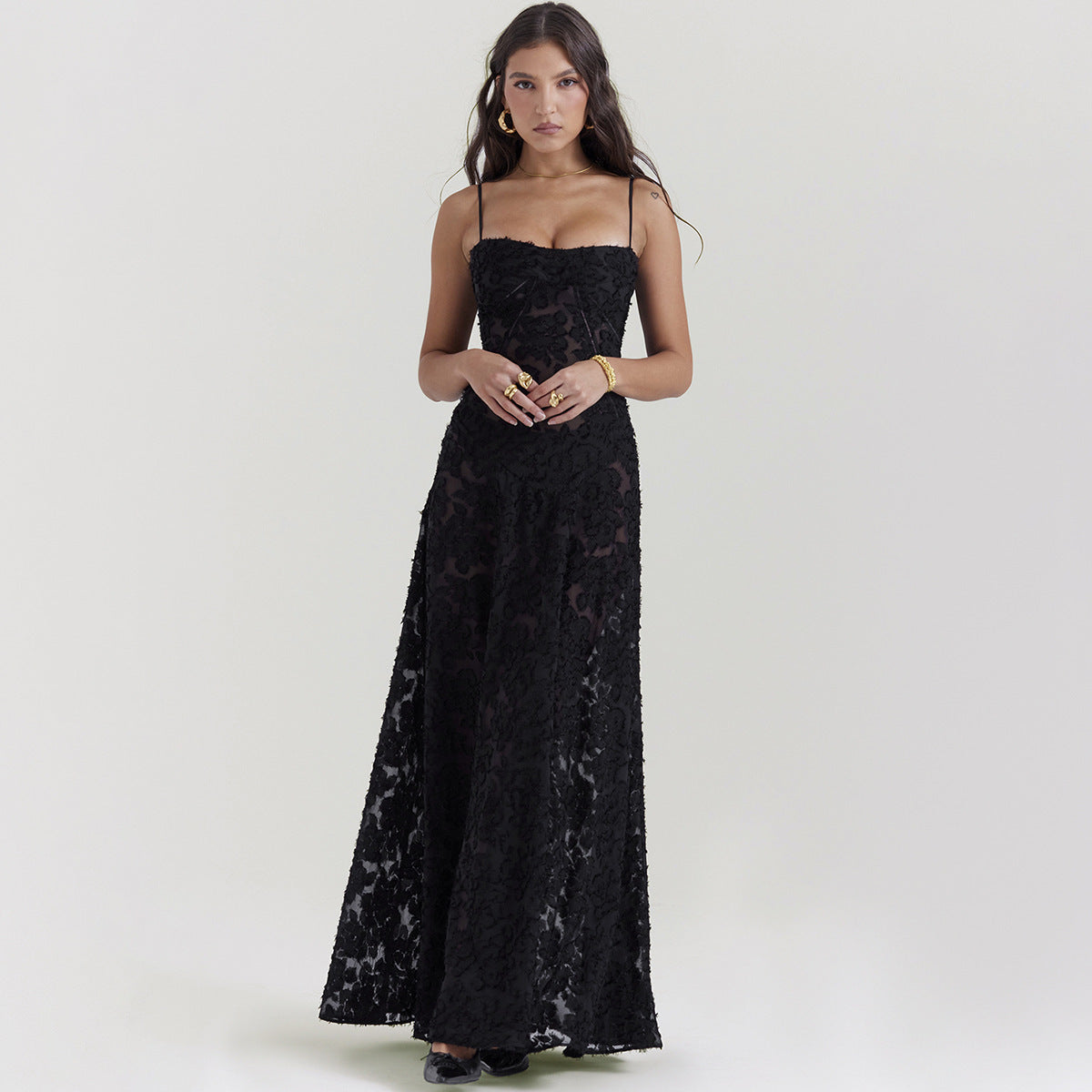 Evening Lace Maxi Dress