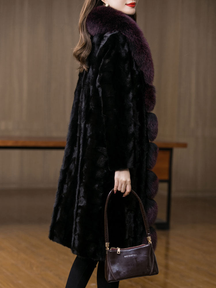 Fox Fur Collar Mink Coat