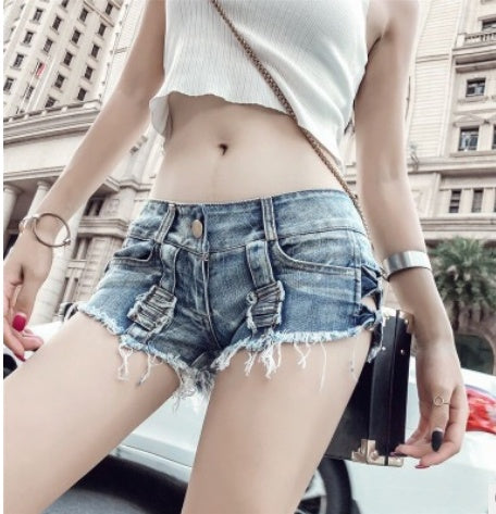 Denim Ripped Shorts