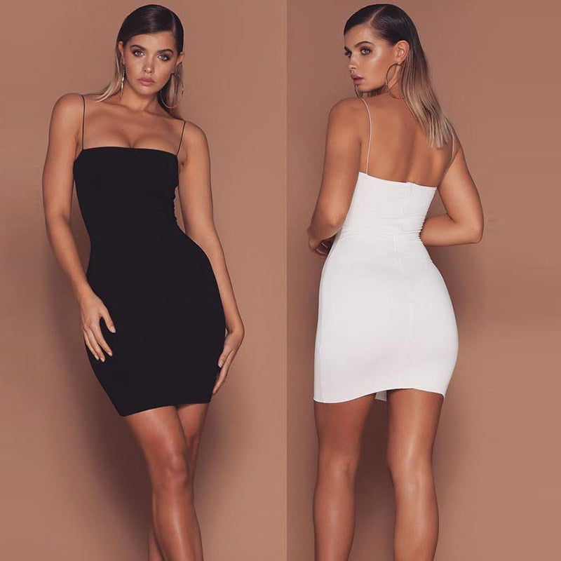 Solid Backless Mini Dress