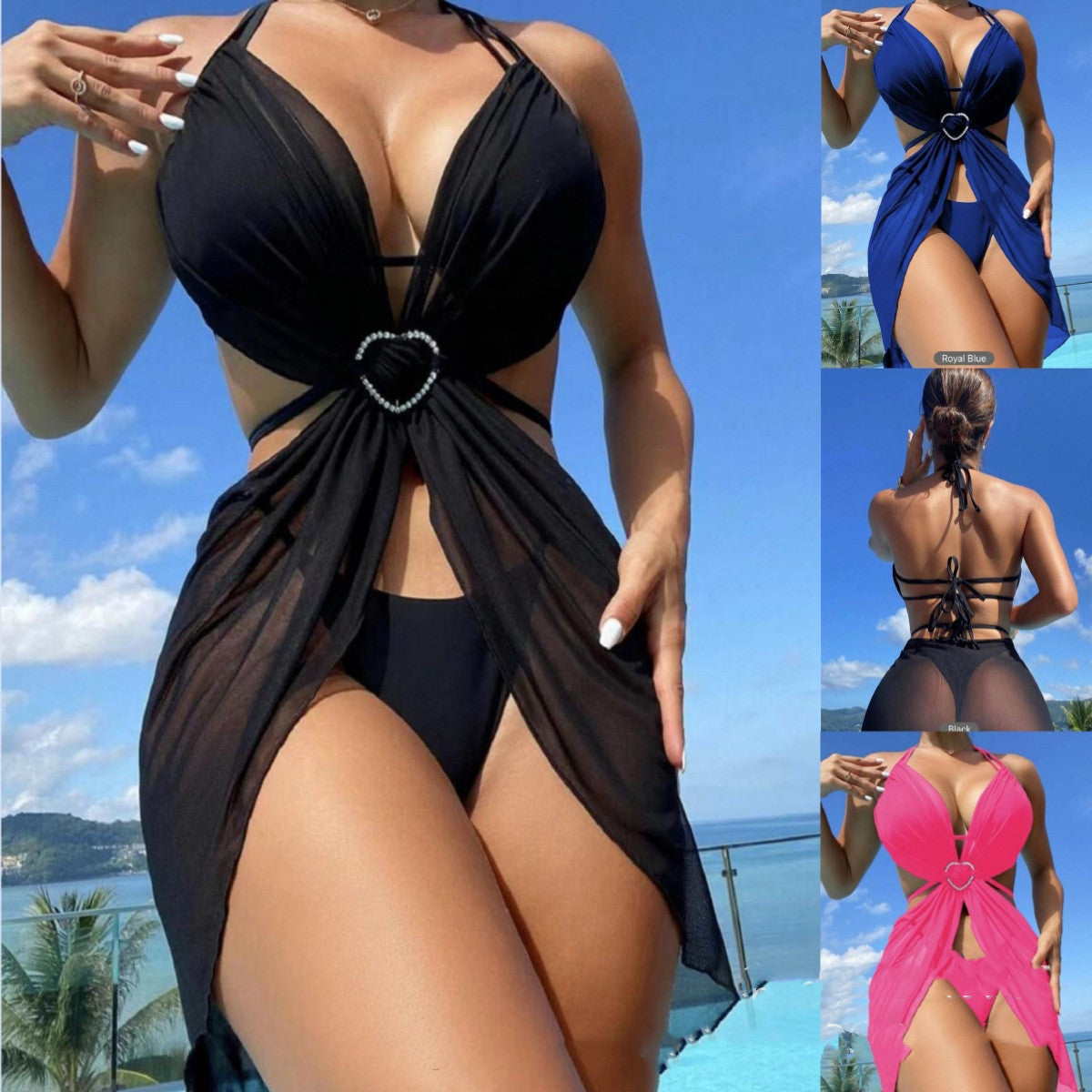 Three-piece Halter Neck Bikini