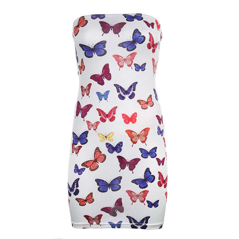 Butterfly print Mini Dress