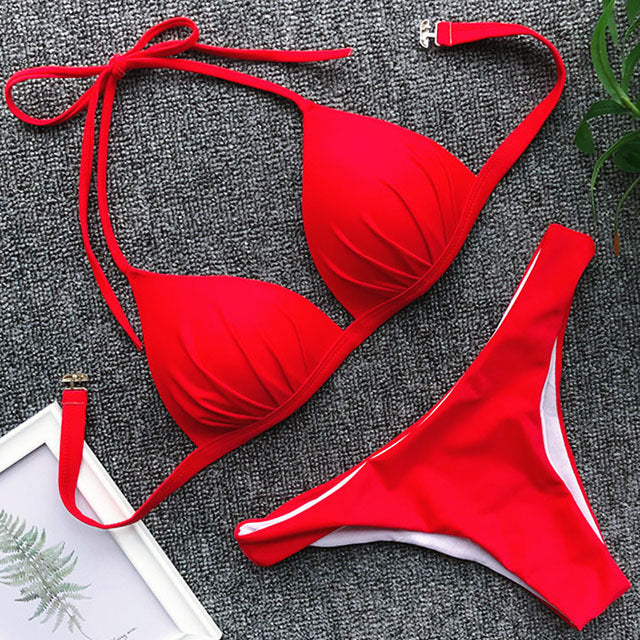 Two-piece Hanging Neck Bikini