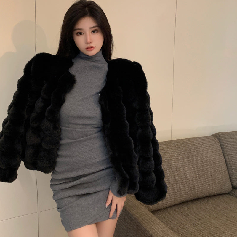 Mink Velvet Fur Coat