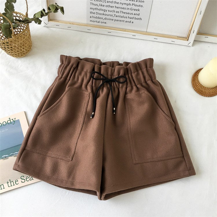 High Waist Wide Leg A-line Boots Shorts