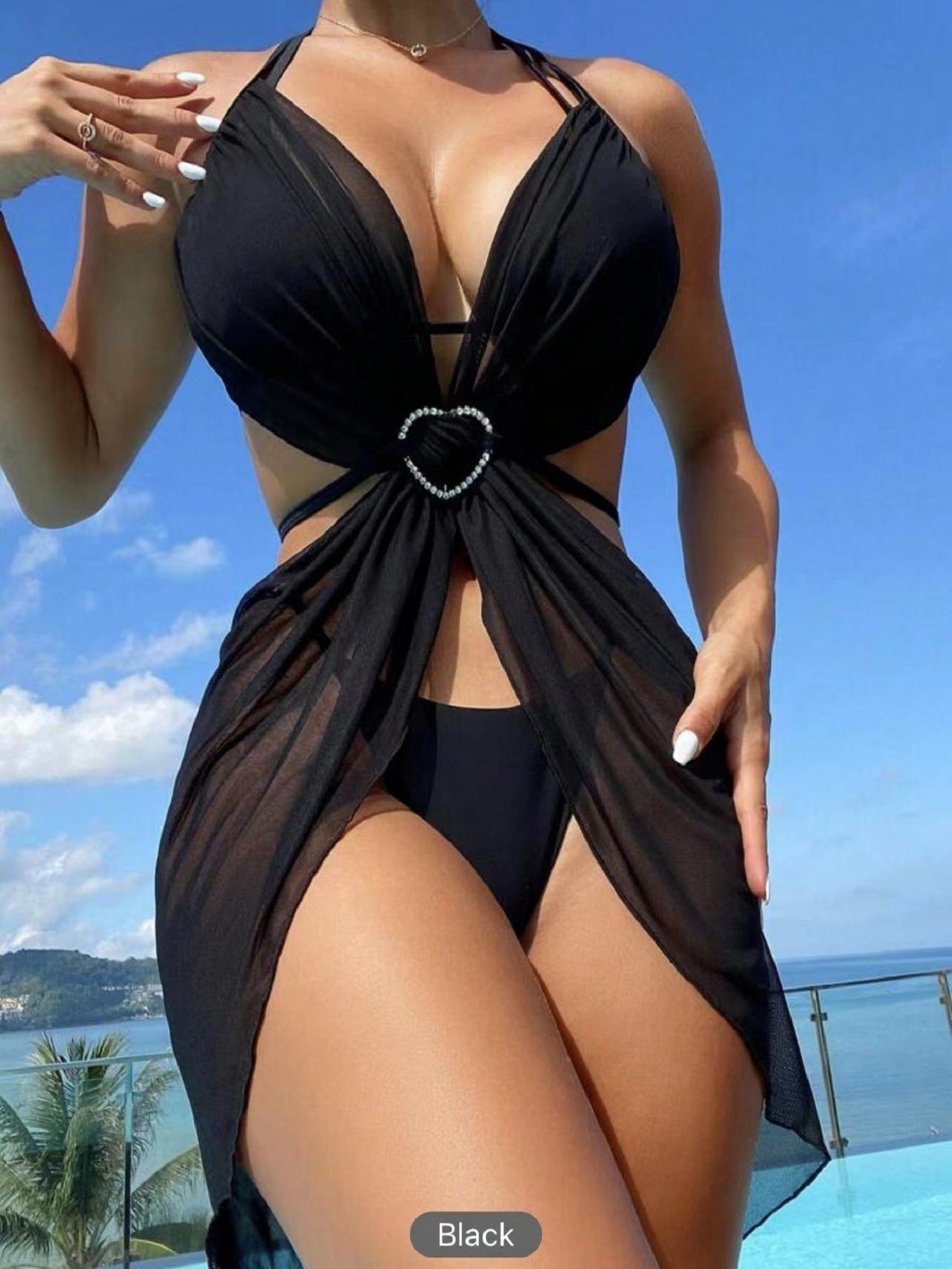 Three-piece Halter Neck Bikini