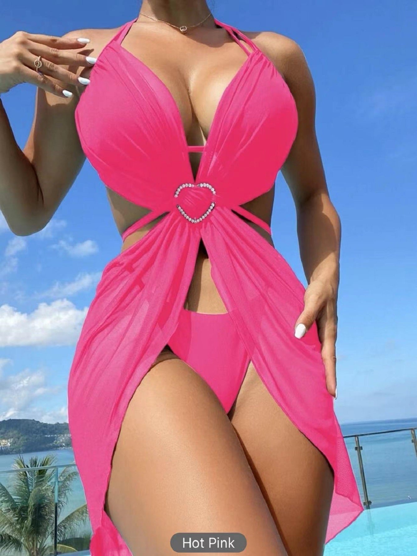 Three-piece Halter Neck Bikini