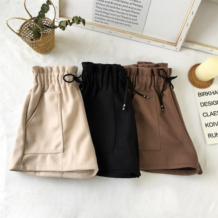 High Waist Wide Leg A-line Boots Shorts