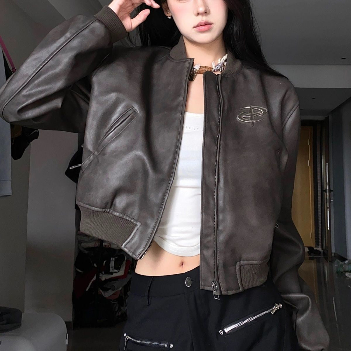 Retro Short Motorcycle Jacket