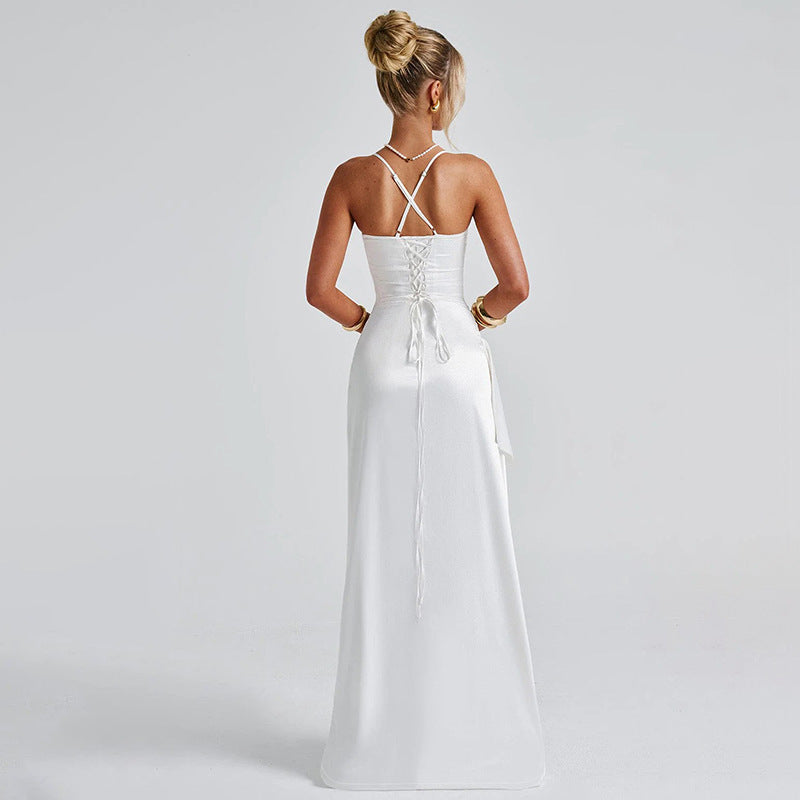 Backless Slit Maxi Dress