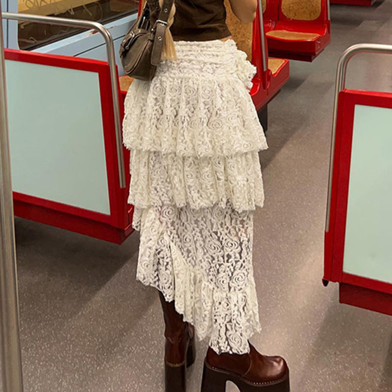 Bohemian Style French Lace Retro Skirt