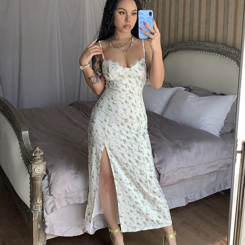 Floral Strap Long Dress