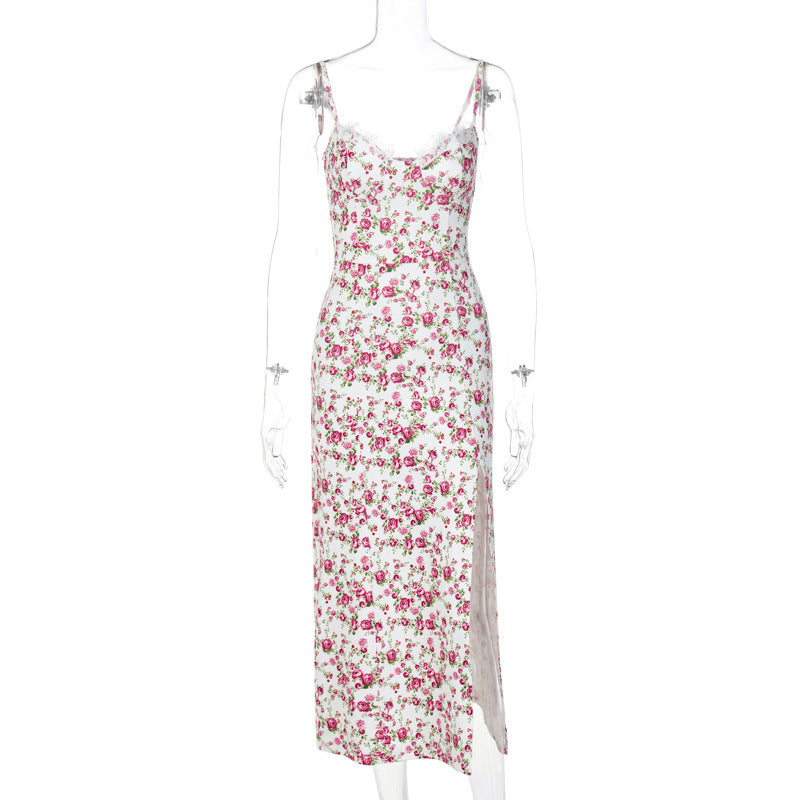 Floral Strap Long Dress