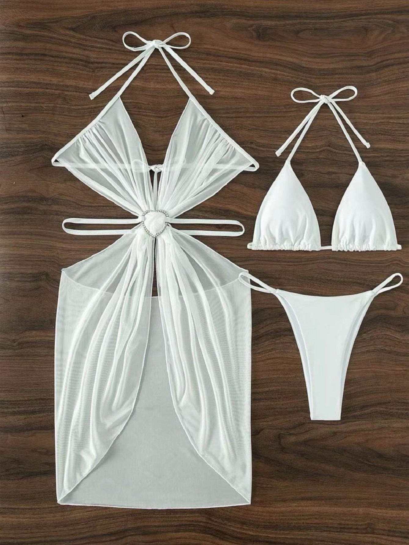 Three-piece Halter Neck Bikini