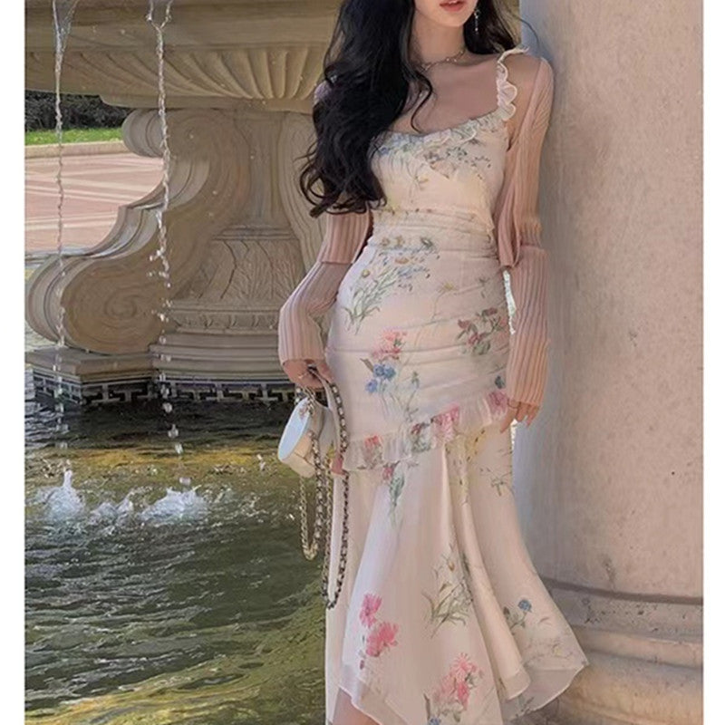 Floral Slimming Midi Dress