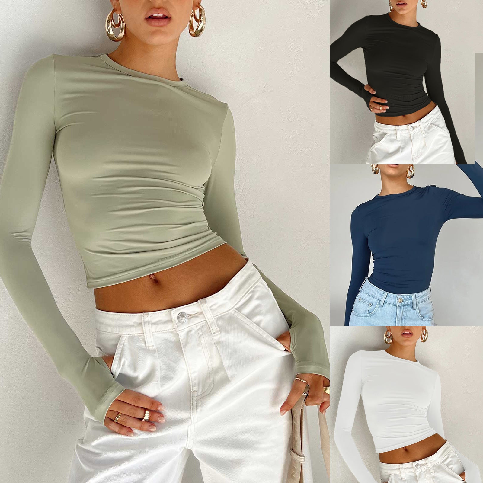 Essential Round Neck Long Sleeve Top