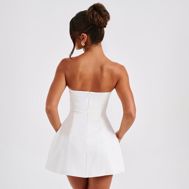 Tube Backless Slim Mini Dress