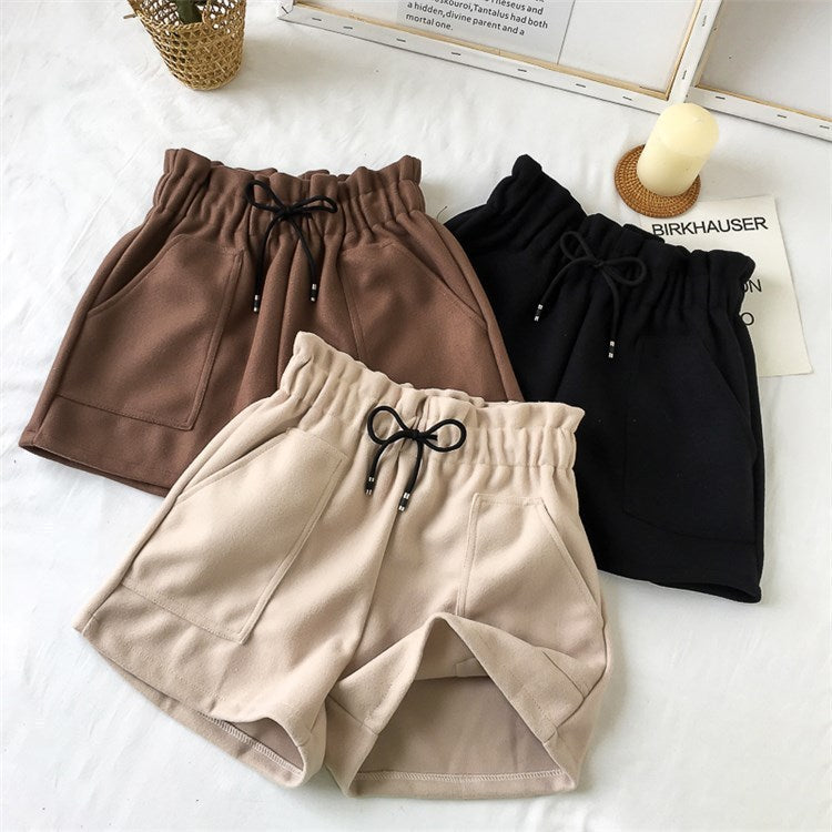 High Waist Wide Leg A-line Boots Shorts