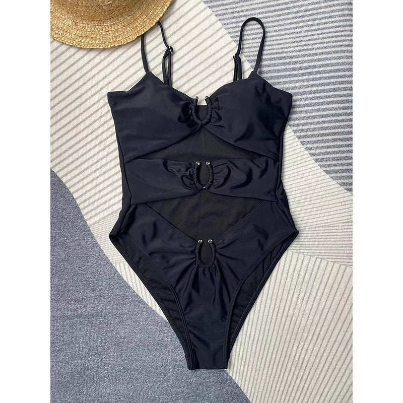 Pure Color Bikini One-piece