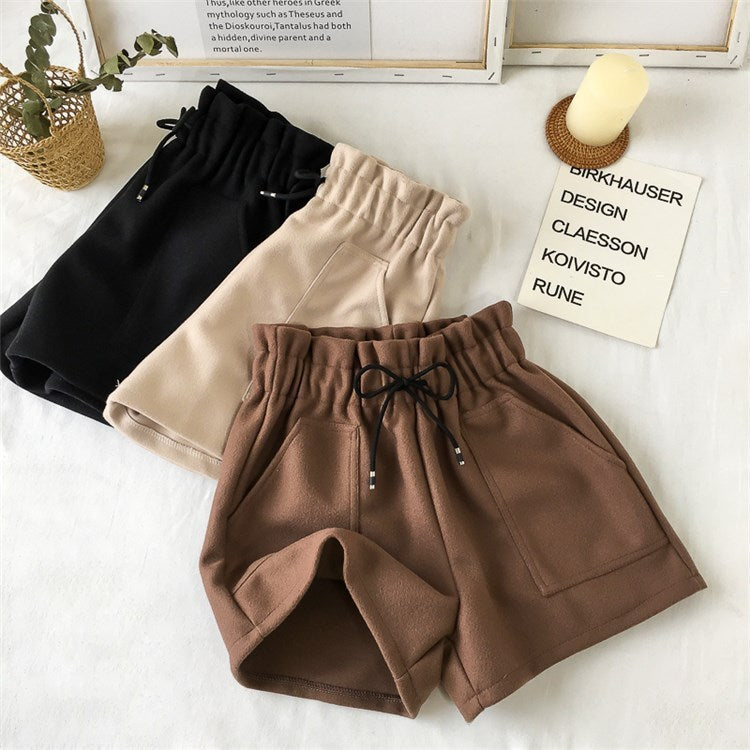 High Waist Wide Leg A-line Boots Shorts