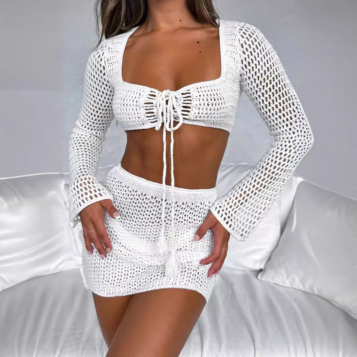 Knitted Two-piece Beachwear