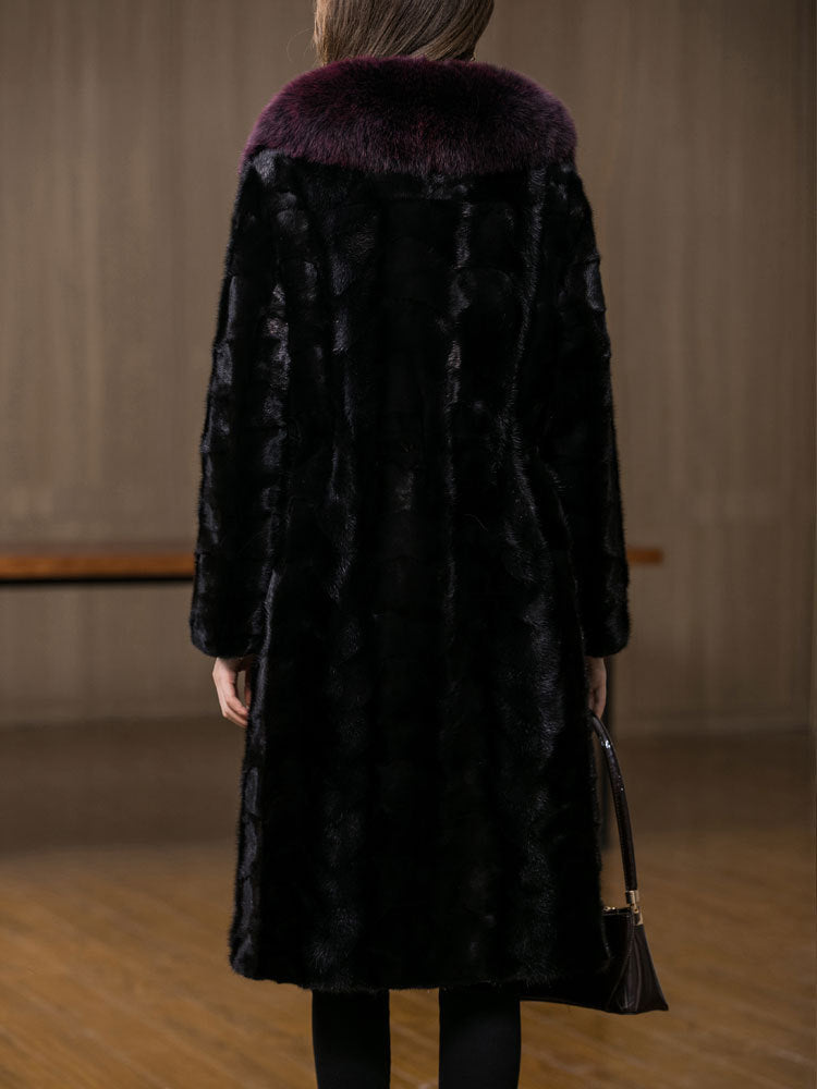 Fox Fur Collar Mink Coat