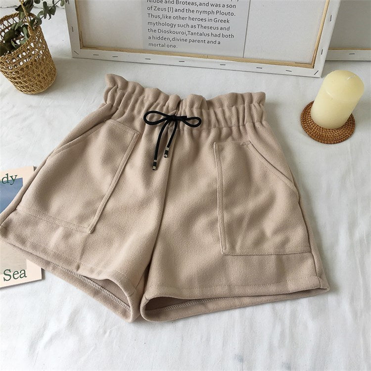 High Waist Wide Leg A-line Boots Shorts