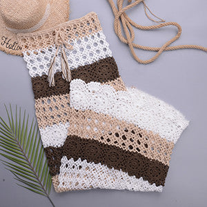 Knitted Hollowed-out Bikini-cover