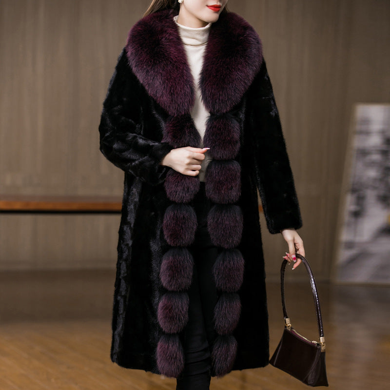 Fox Fur Collar Mink Coat