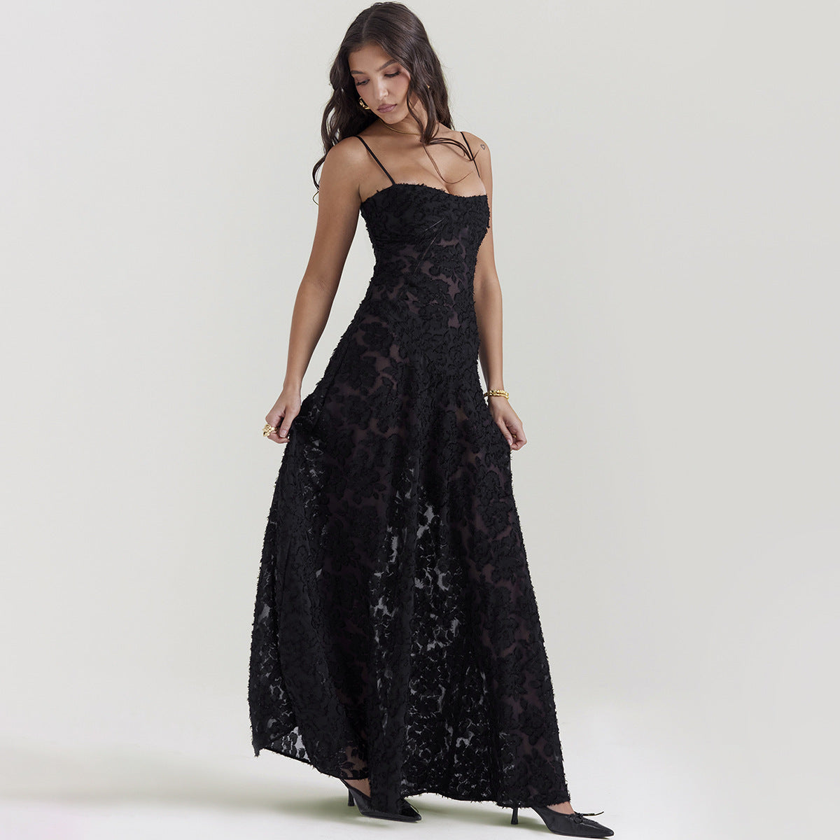 Evening Lace Maxi Dress